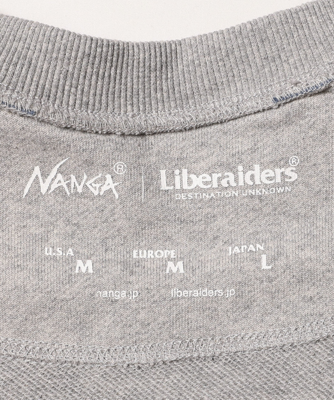 NANGA×LIBERAIDERS エコハイブリッド スウェットシャツ