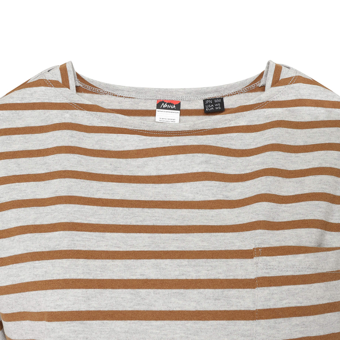 エコハイブリッド  ルーズフィット ボーダー ロングスリーブTシャツ (ウィメンズ)