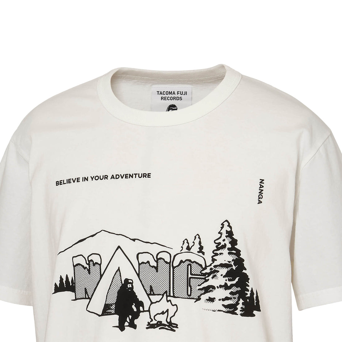 【直営店限定】NANGA×TACOMA FUJI RECORDS クワイエットイリュージョン ロゴTシャツ