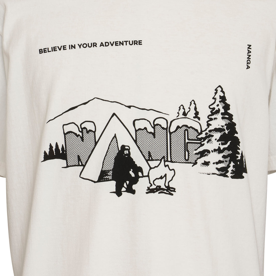 【直営店限定】NANGA×TACOMA FUJI RECORDS クワイエットイリュージョン ロゴTシャツ