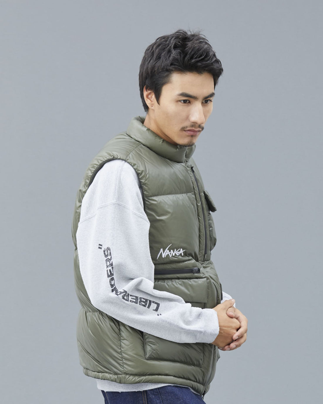 NANGA×LIBERAIDERS リップストップ ナイロン ダウンベスト