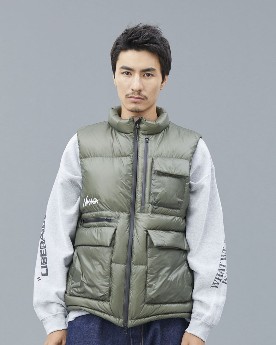 NANGA×LIBERAIDERS リップストップ ナイロン ダウンベスト