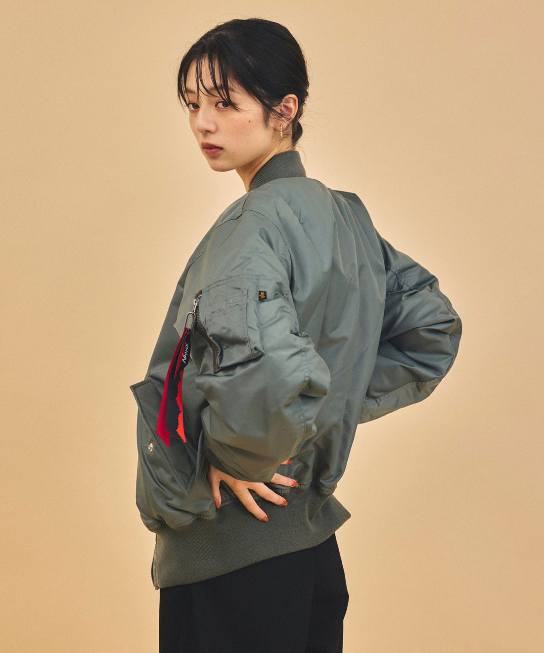 Alpha Industries × NANGA × FREAK'S STORE リバーシブル MA-1 ショートダウンジャケット