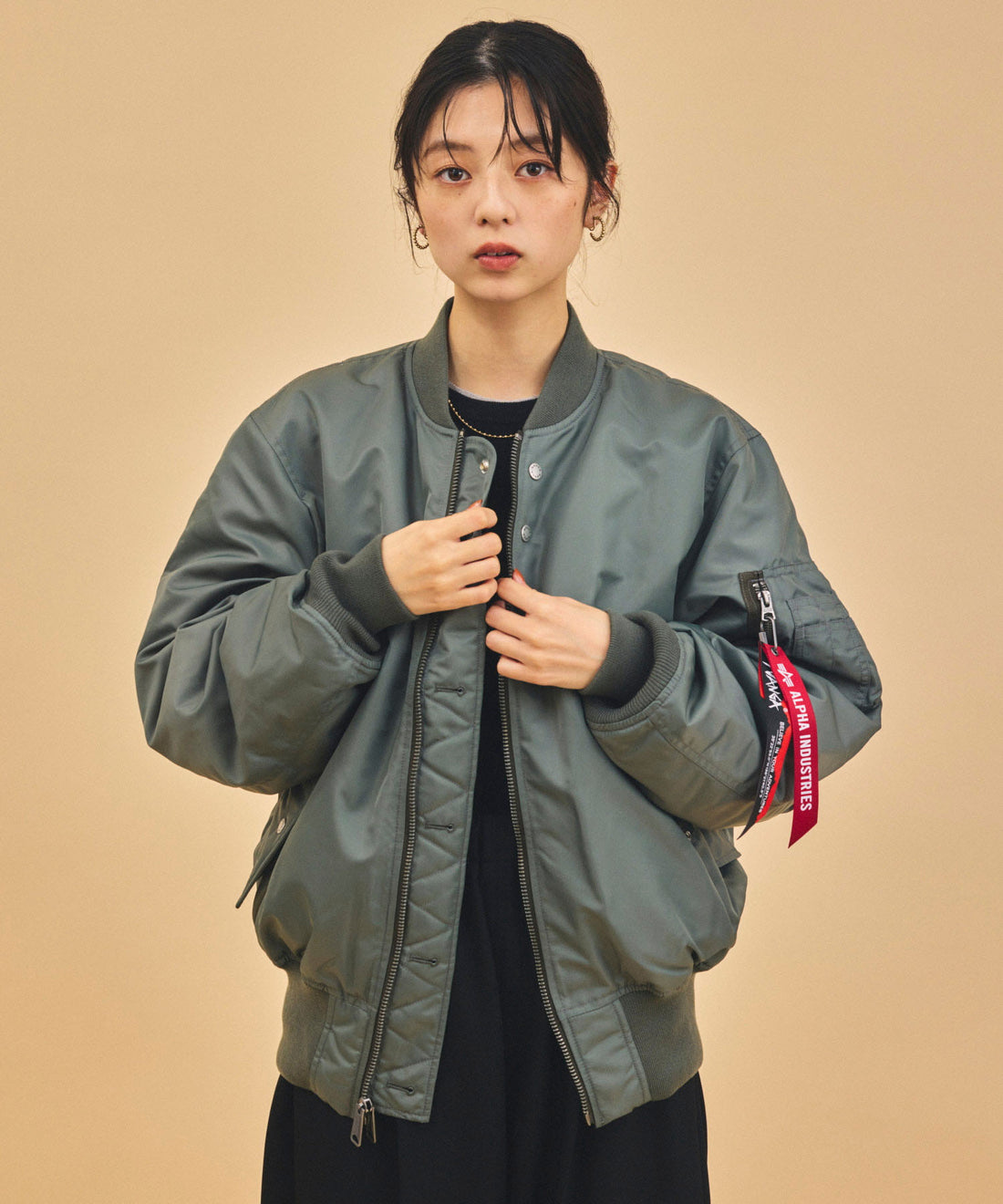 Alpha Industries × NANGA × FREAK'S STORE リバーシブル MA-1 ショートダウンジャケット