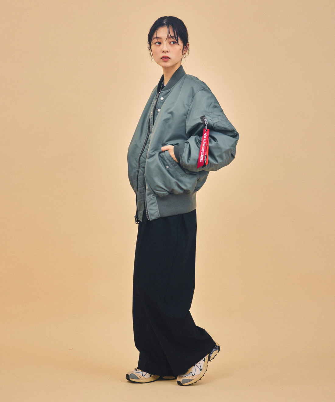 Alpha Industries × NANGA × FREAK'S STORE リバーシブル MA-1 ショートダウンジャケット