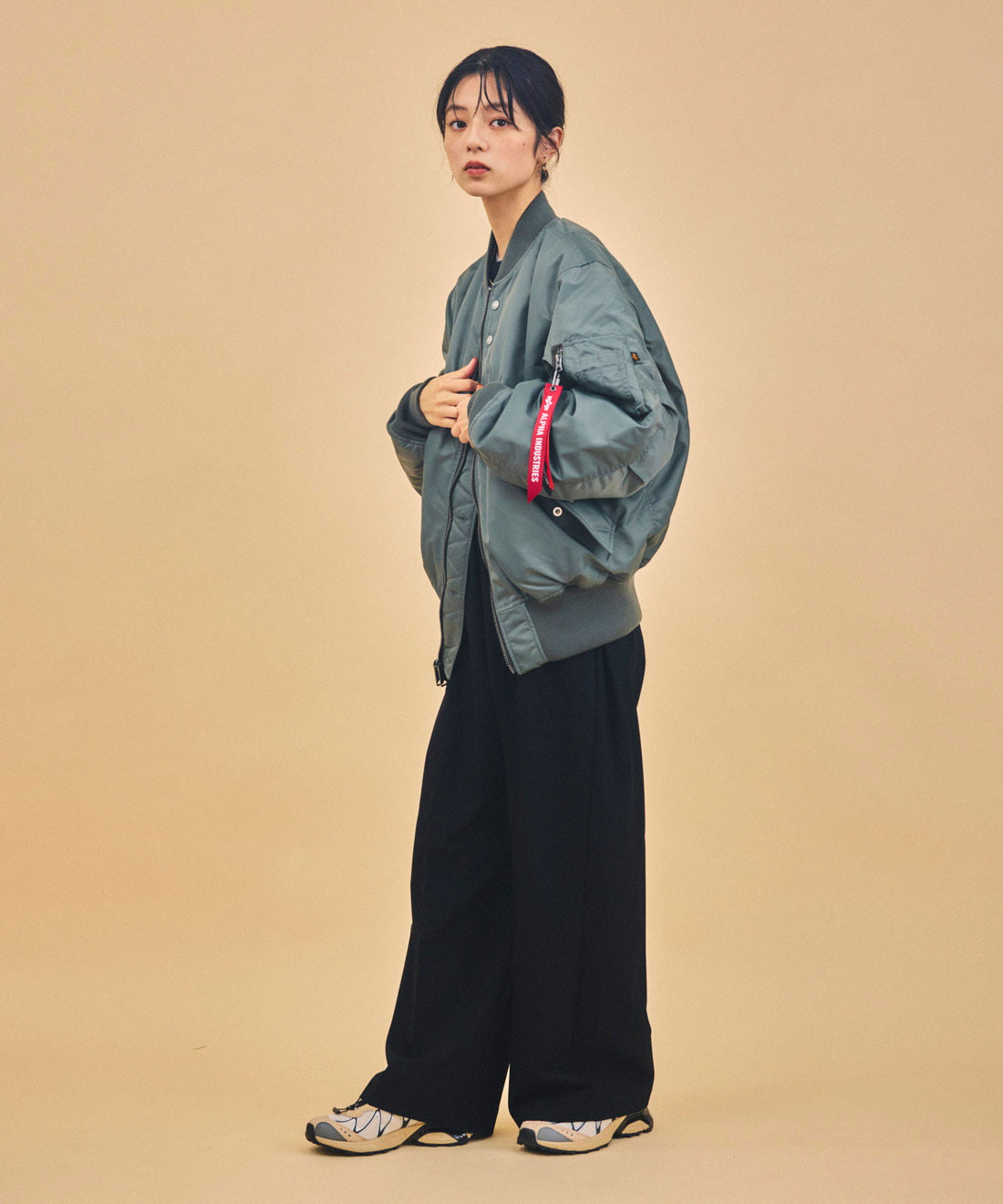Alpha Industries × NANGA × FREAK'S STORE リバーシブル MA-1 ショートダウンジャケット