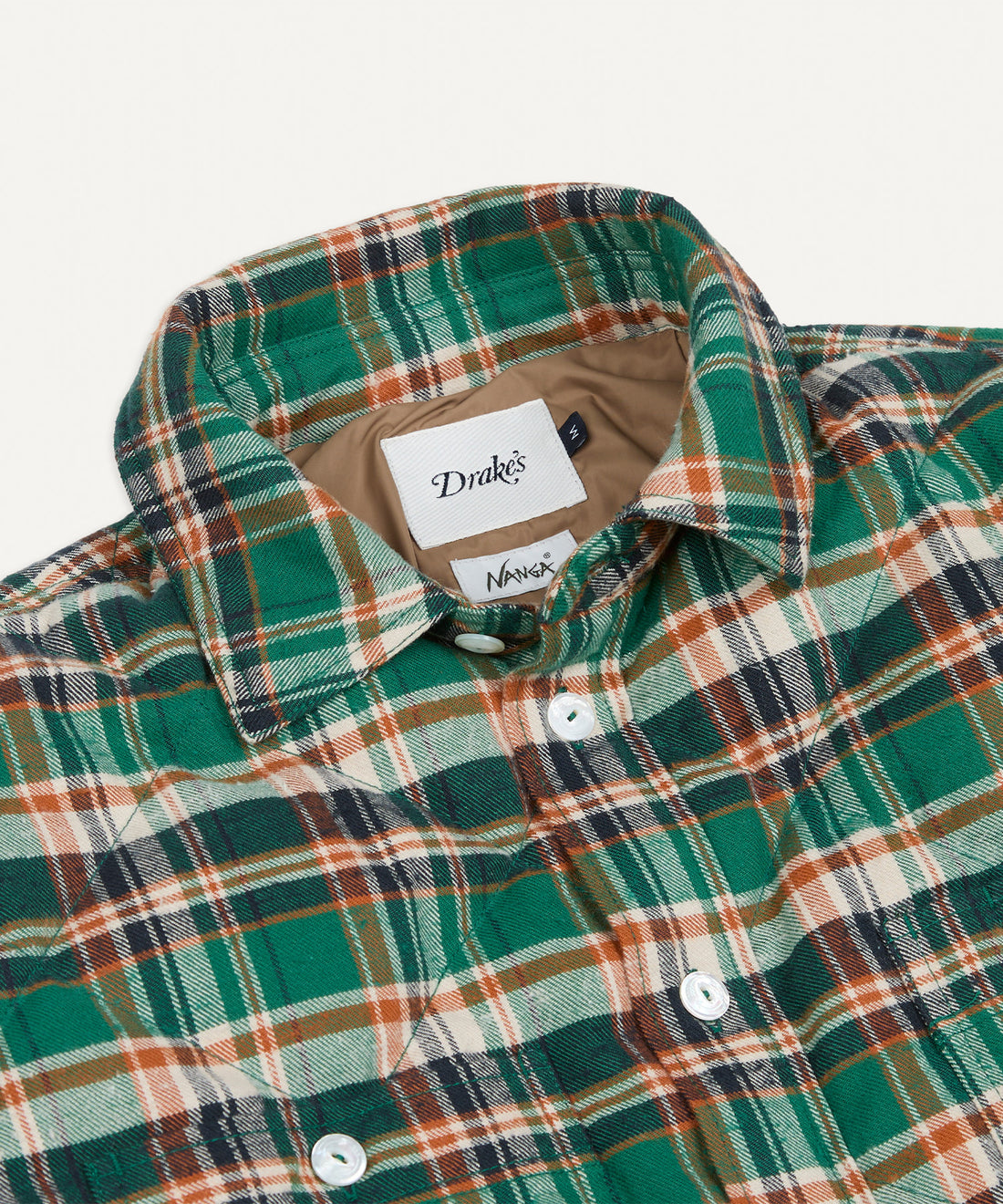 Drake's x NANGA QUILTED SHIRT