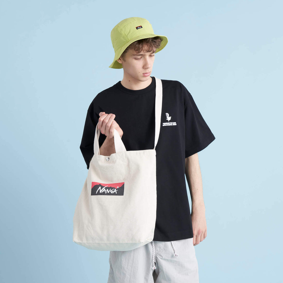 NANGA LOGO CANVAS TOTE 2WAY BAG