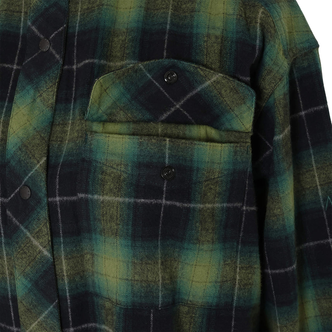 FADE PLAID CAMP SHIRT DRESS(WOMEN)