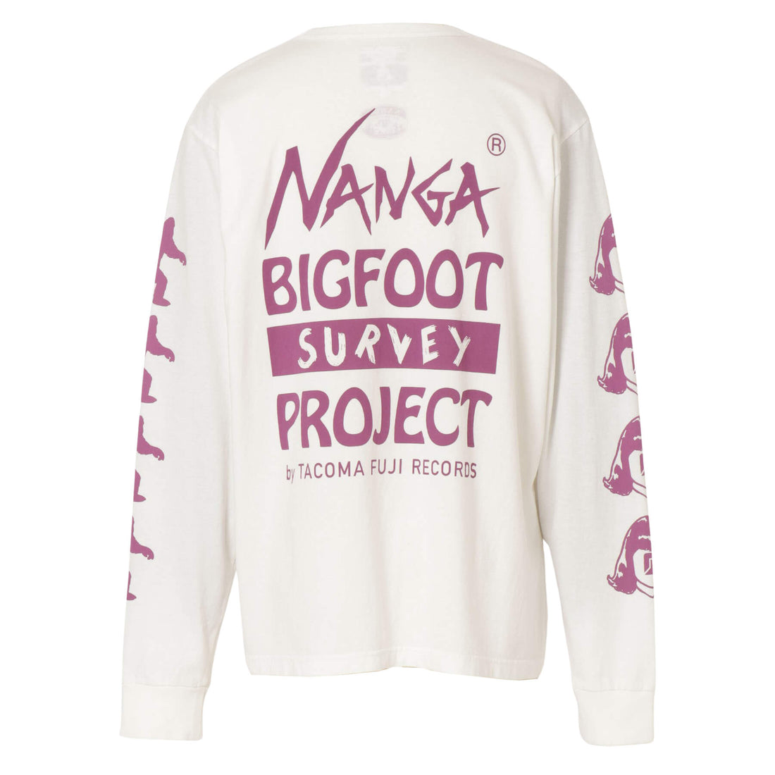 NANGA×TACOMA FUJI RECORDS BIGFOOT SURVEY PROJECT LOGO L/S TEE(UNISEX)