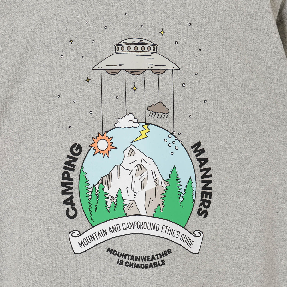 ECO HYBRID CAMPING MANNERS MT.WEATHER SWEATSHIRT(UNISEX)