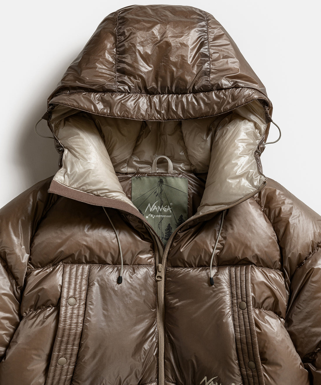 NANGA×18east HOODED RANGE DOWN JACKET