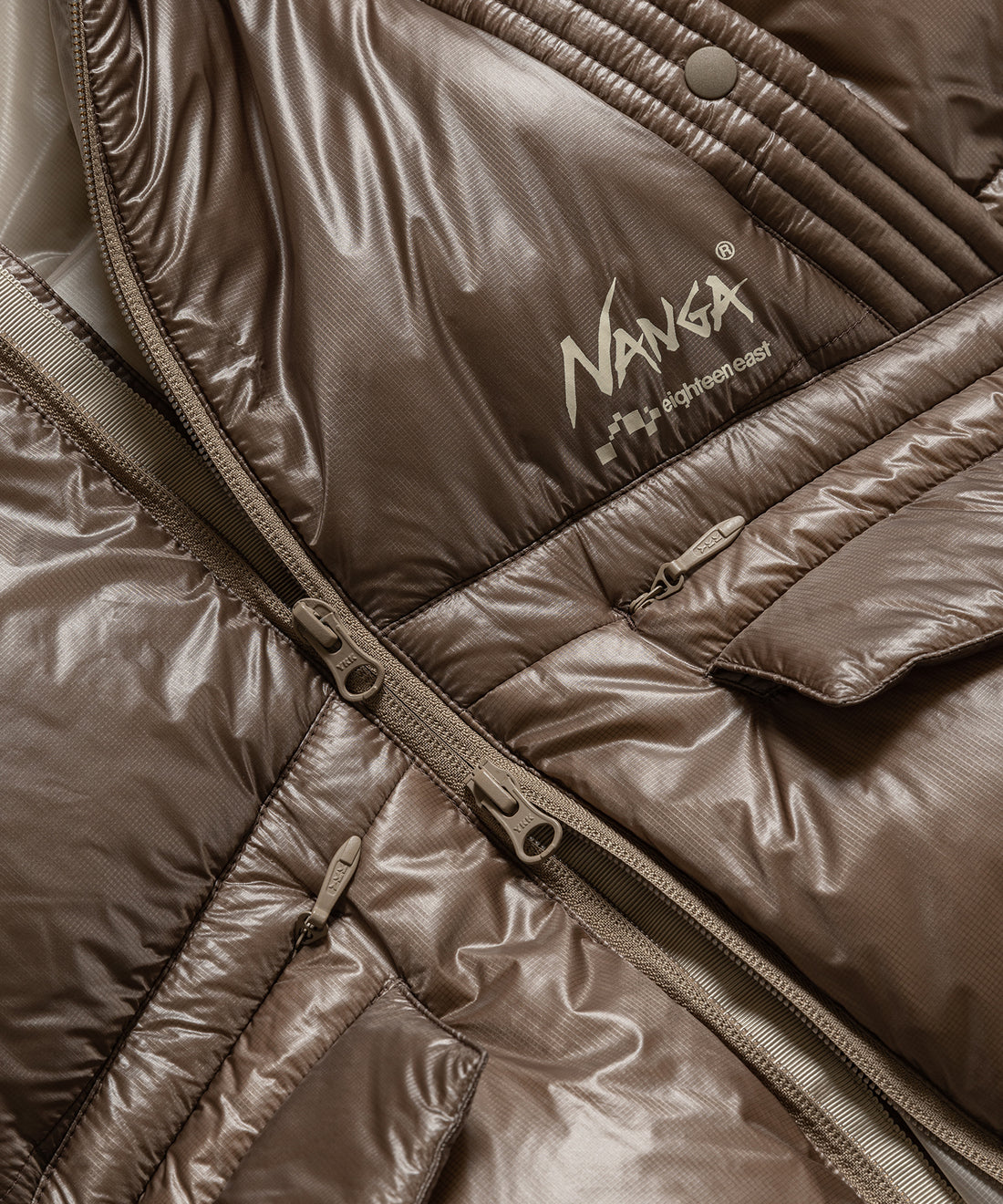 NANGA×18east HOODED RANGE DOWN JACKET