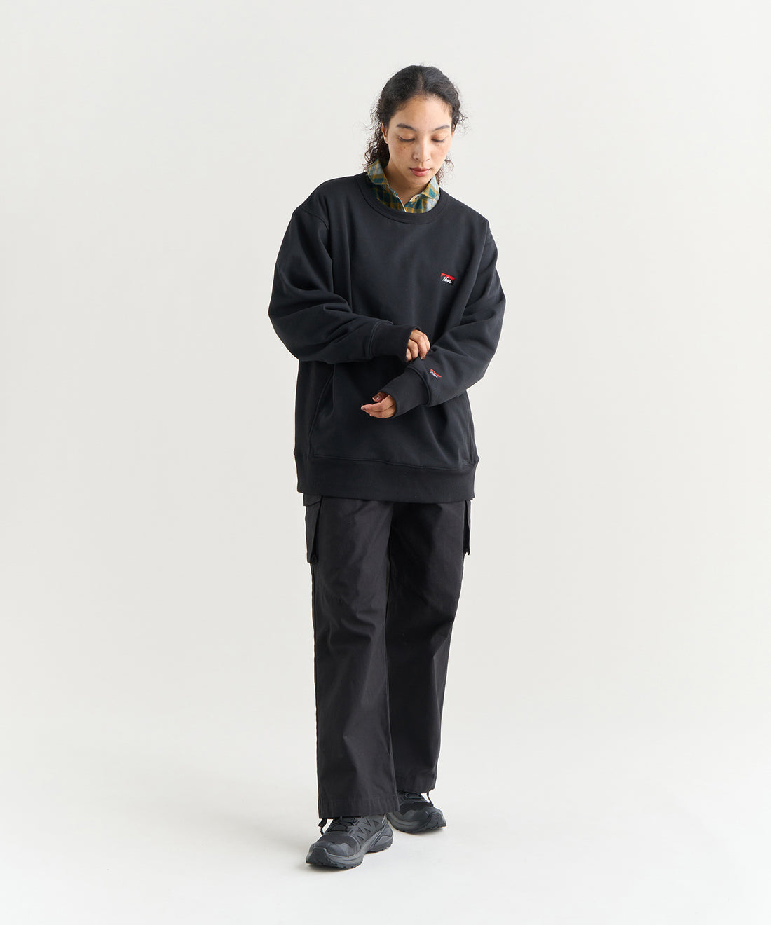 エコハイブリッド ミニボックスロゴ エンブロイダリー スウェットシャツ