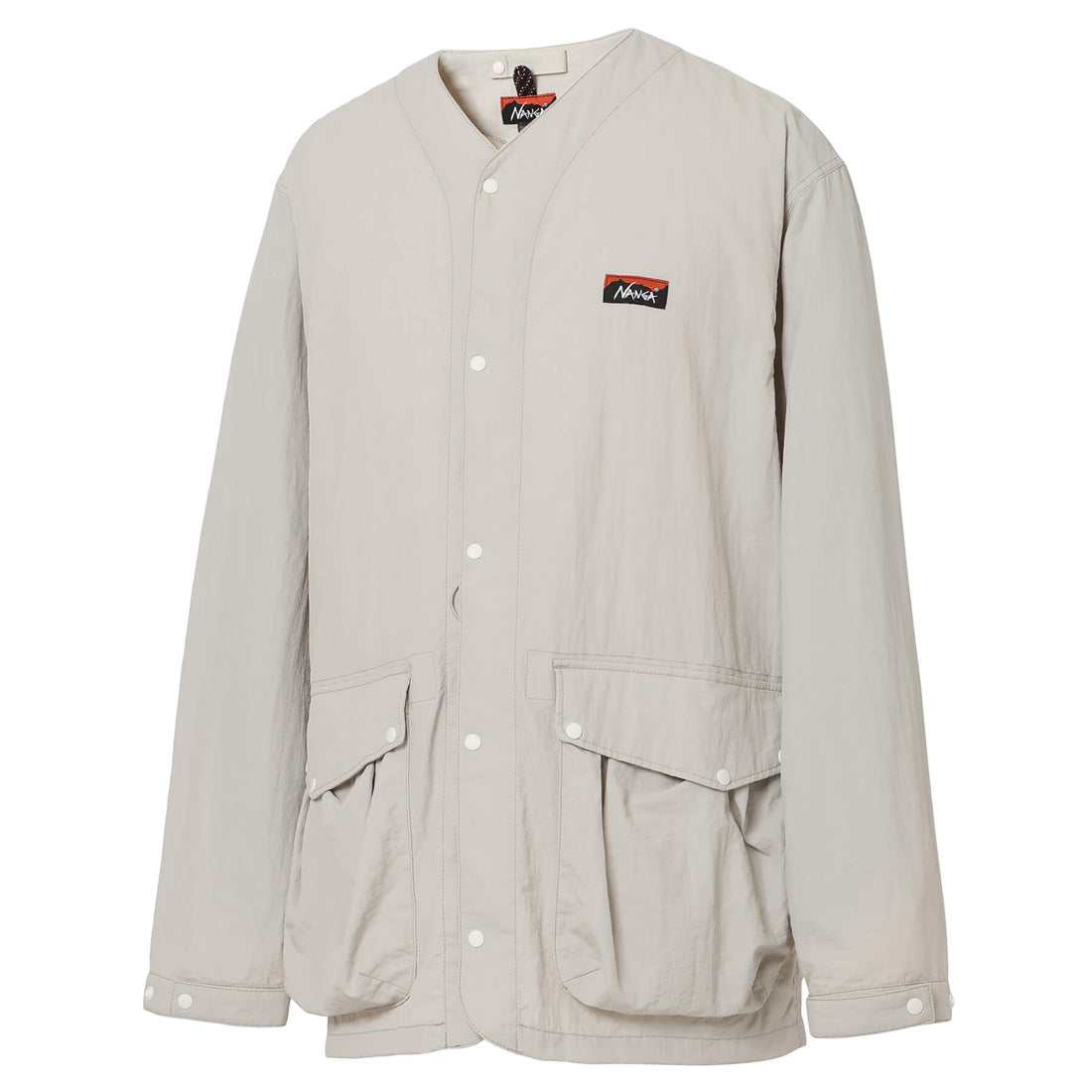 NYLON TUSSER NO COLLAR JACKET