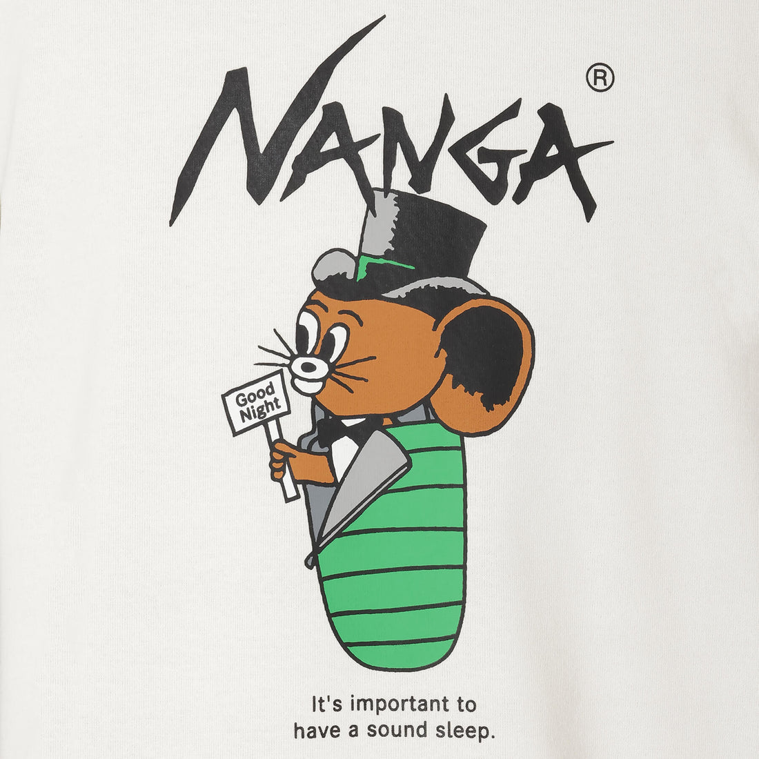 NANGA×Jerry Ukai ECO HYBRID Sleeping Jerry Marquez TEE