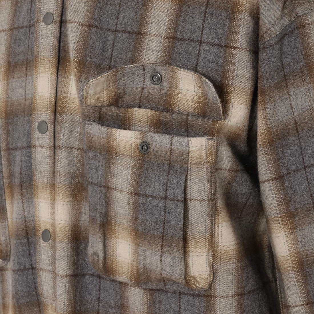 FADE PLAID CAMP SHIRT(MEN)