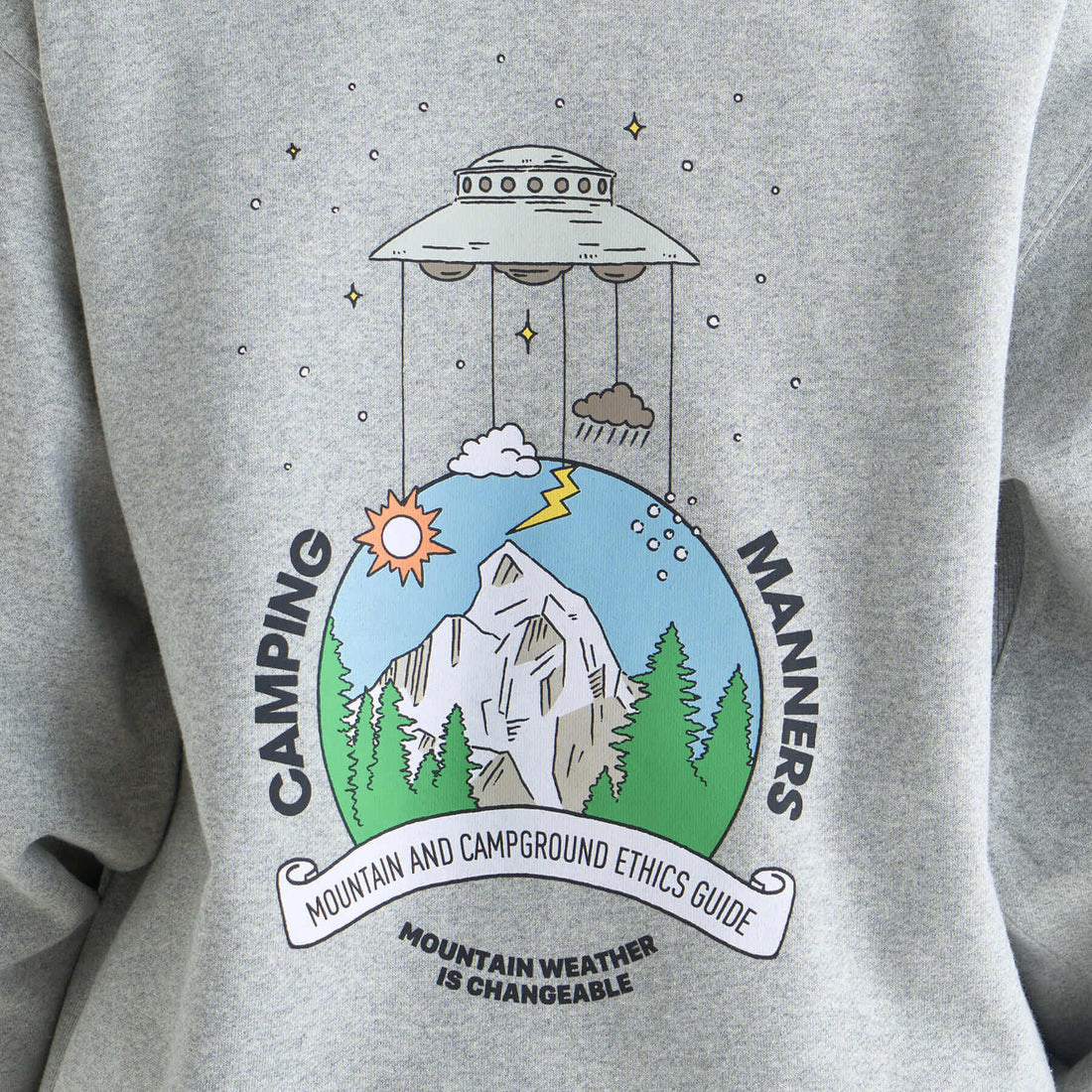 ECO HYBRID CAMPING MANNERS MT.WEATHER SWEATSHIRT(UNISEX)