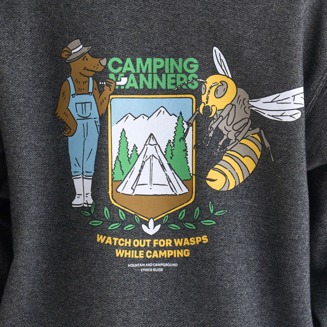 ECO HYBRID CAMPING MANNERS WASPS SWEATSHIRT(UNISEX)