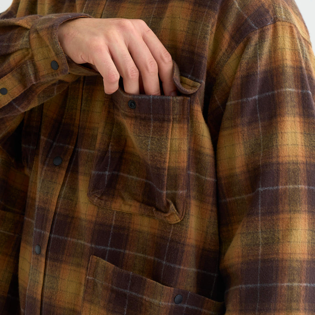 FADE PLAID CAMP SHIRT(MEN)