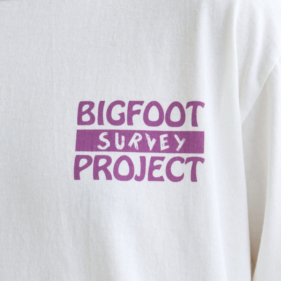 NANGA×TACOMA FUJI RECORDS BIGFOOT SURVEY PROJECT LOGO L/S TEE(UNISEX)