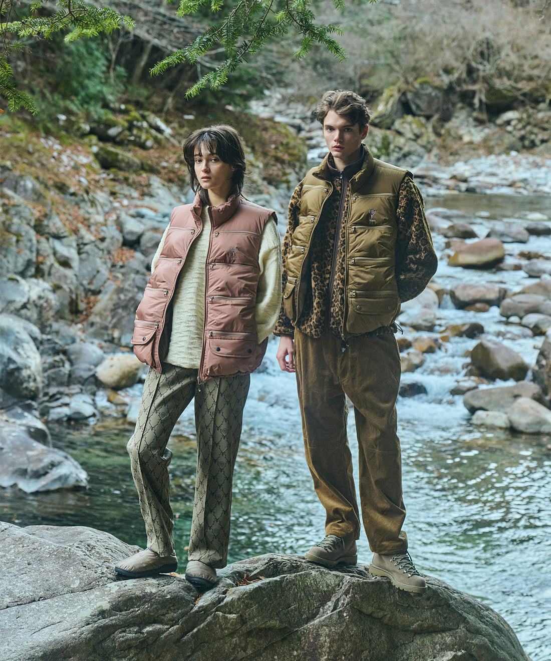 South2 West8 x NANGA Fishing Down Vest