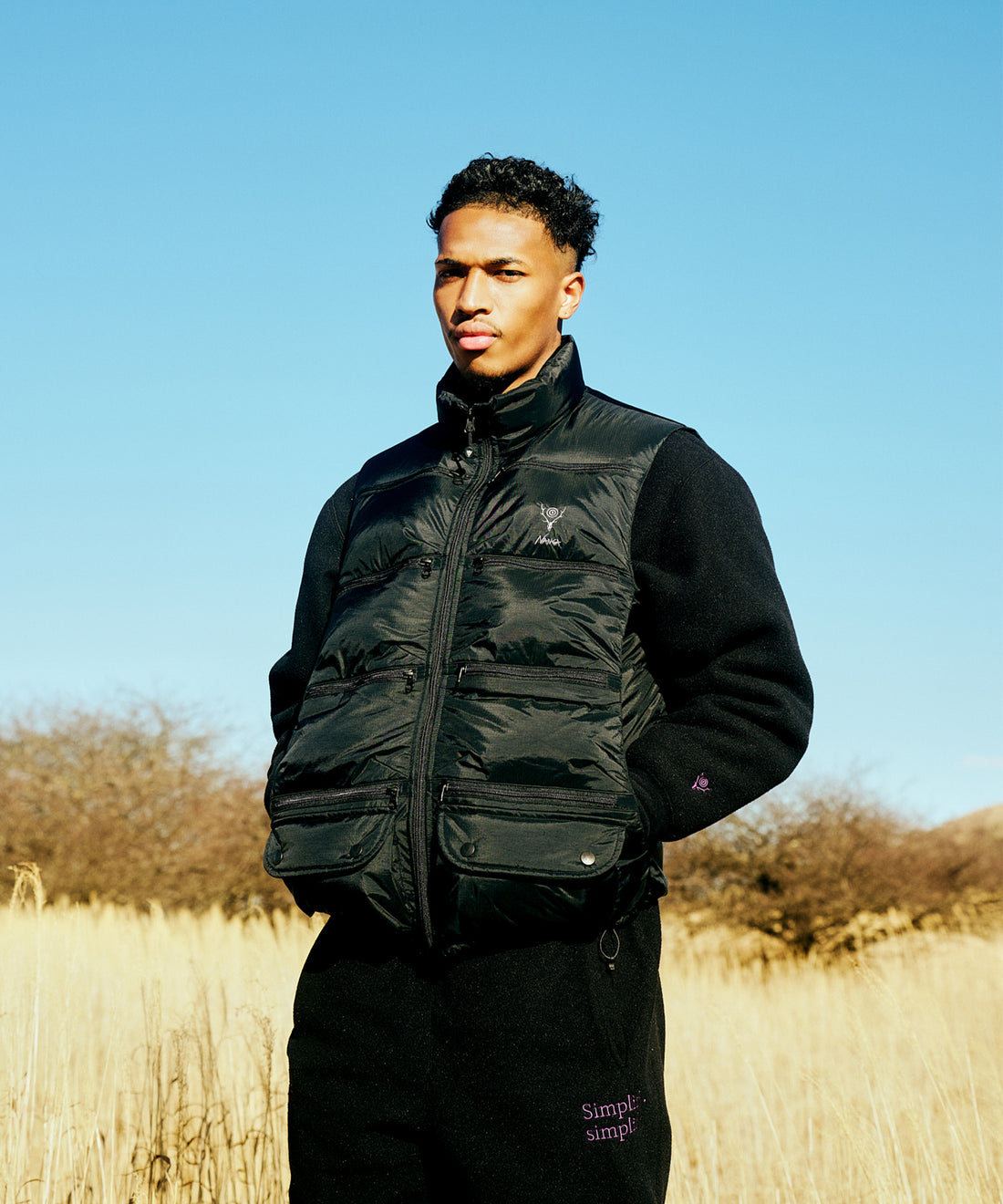 South2 West8 x NANGA Fishing Down Vest