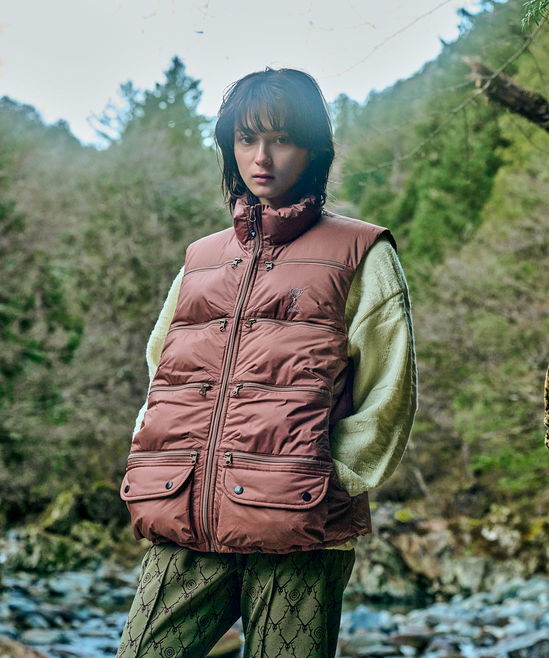 South2 West8 x NANGA Fishing Down Vest