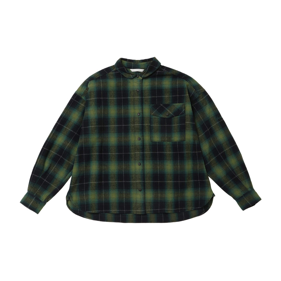 FADE PLAID CAMP SHIRT W(WOMEN)