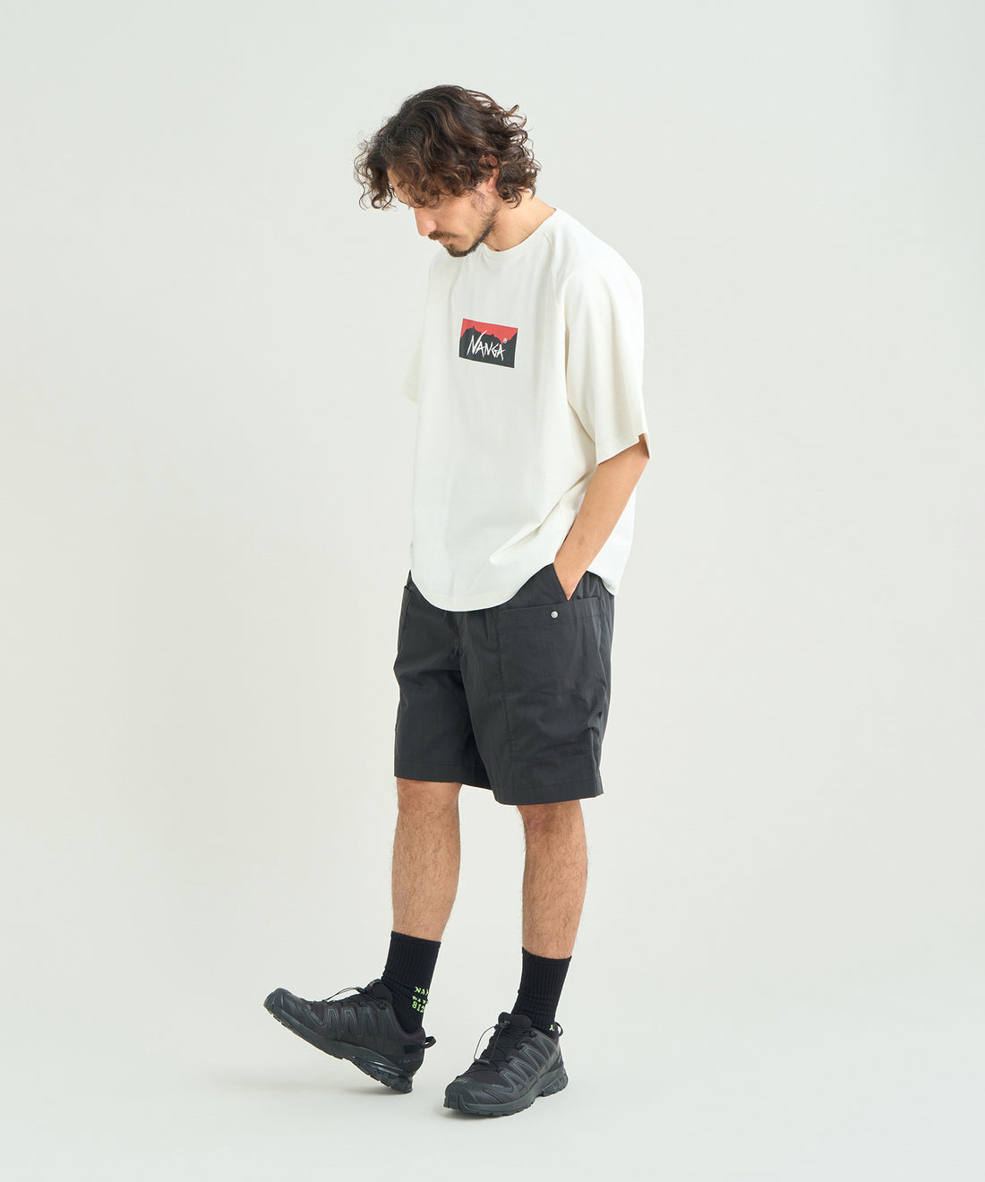 エコハイブリッド ボックスロゴ ルーズフィット Tシャツ