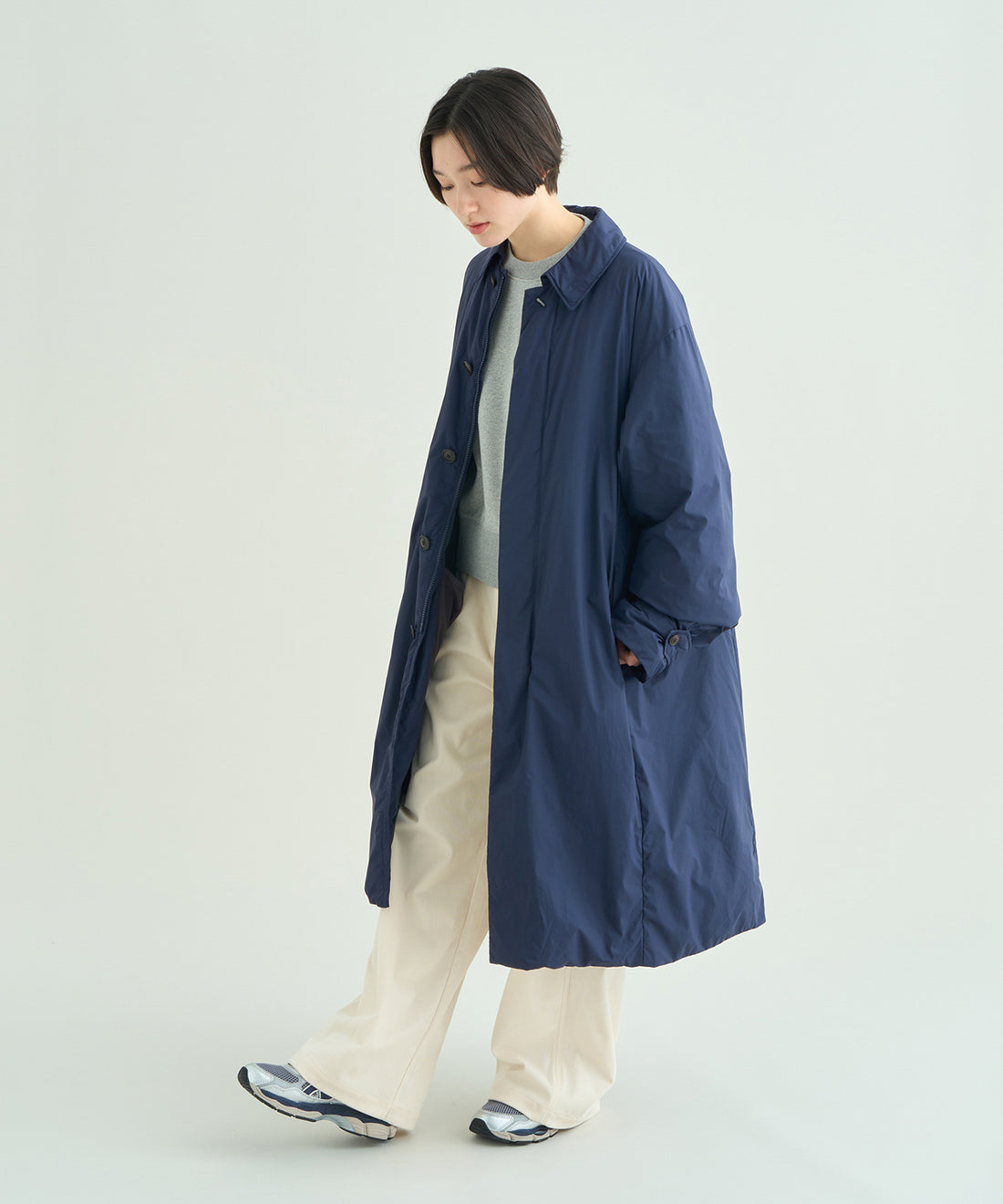 ダウン バルカラーコート