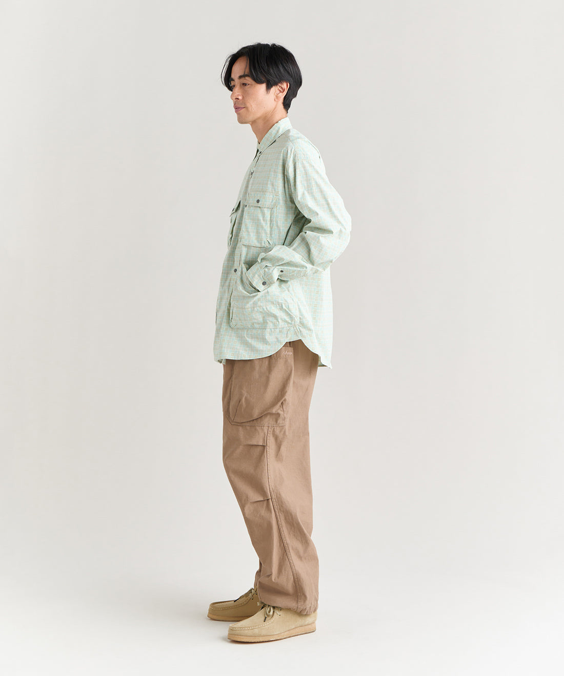 ミニプレイド キャンプシャツ