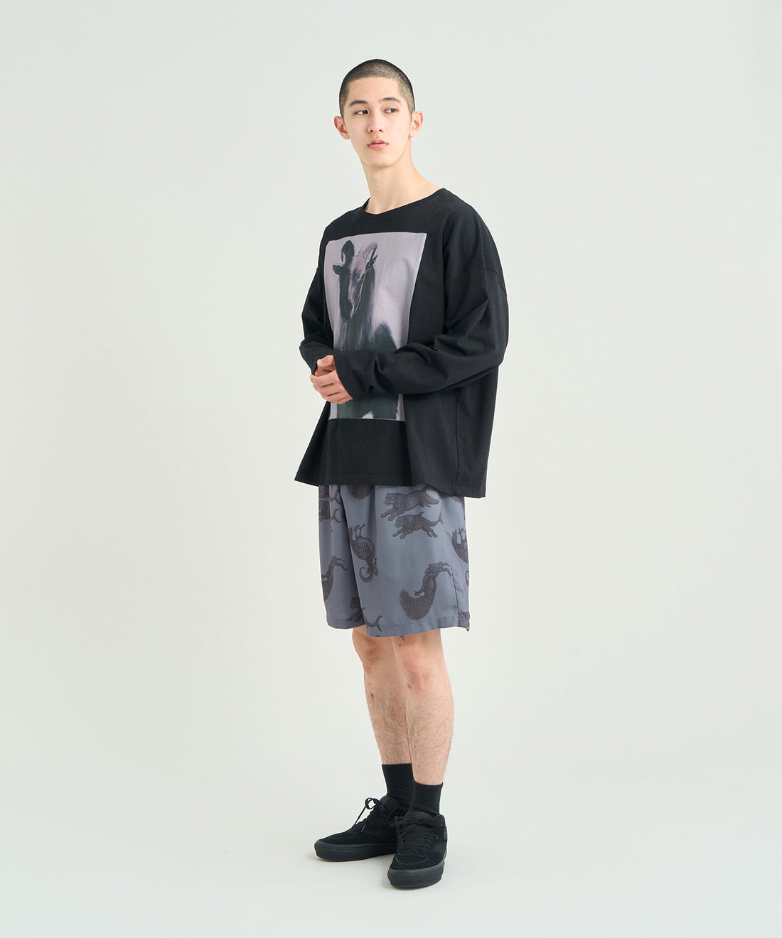 ピクチャーロングスリーブTシャツ