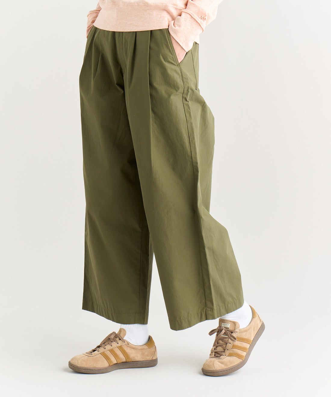 ナイロンコットンポプリン ワイドパンツ（ウィメンズ）