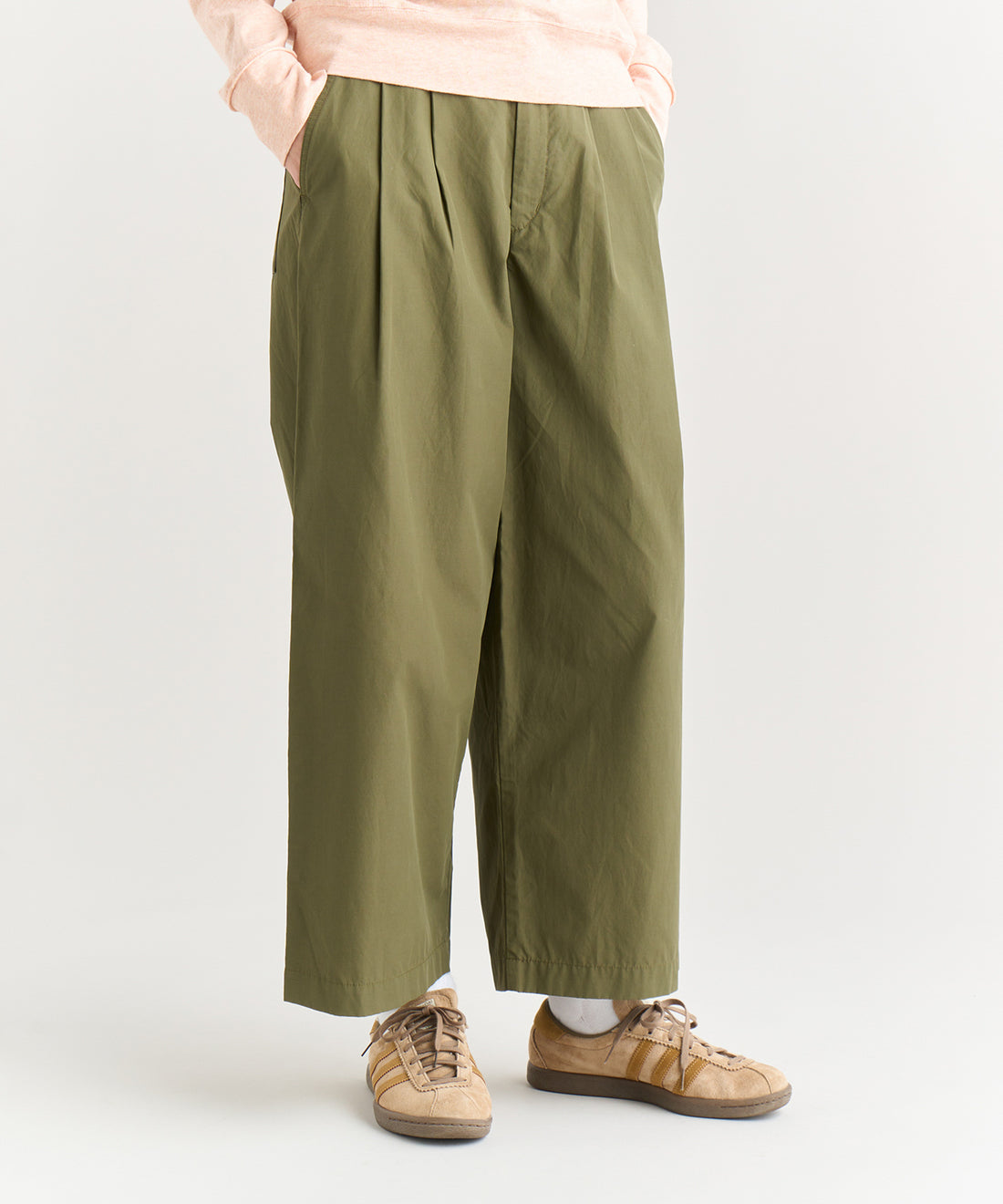 ナイロンコットンポプリン ワイドパンツ（ウィメンズ）