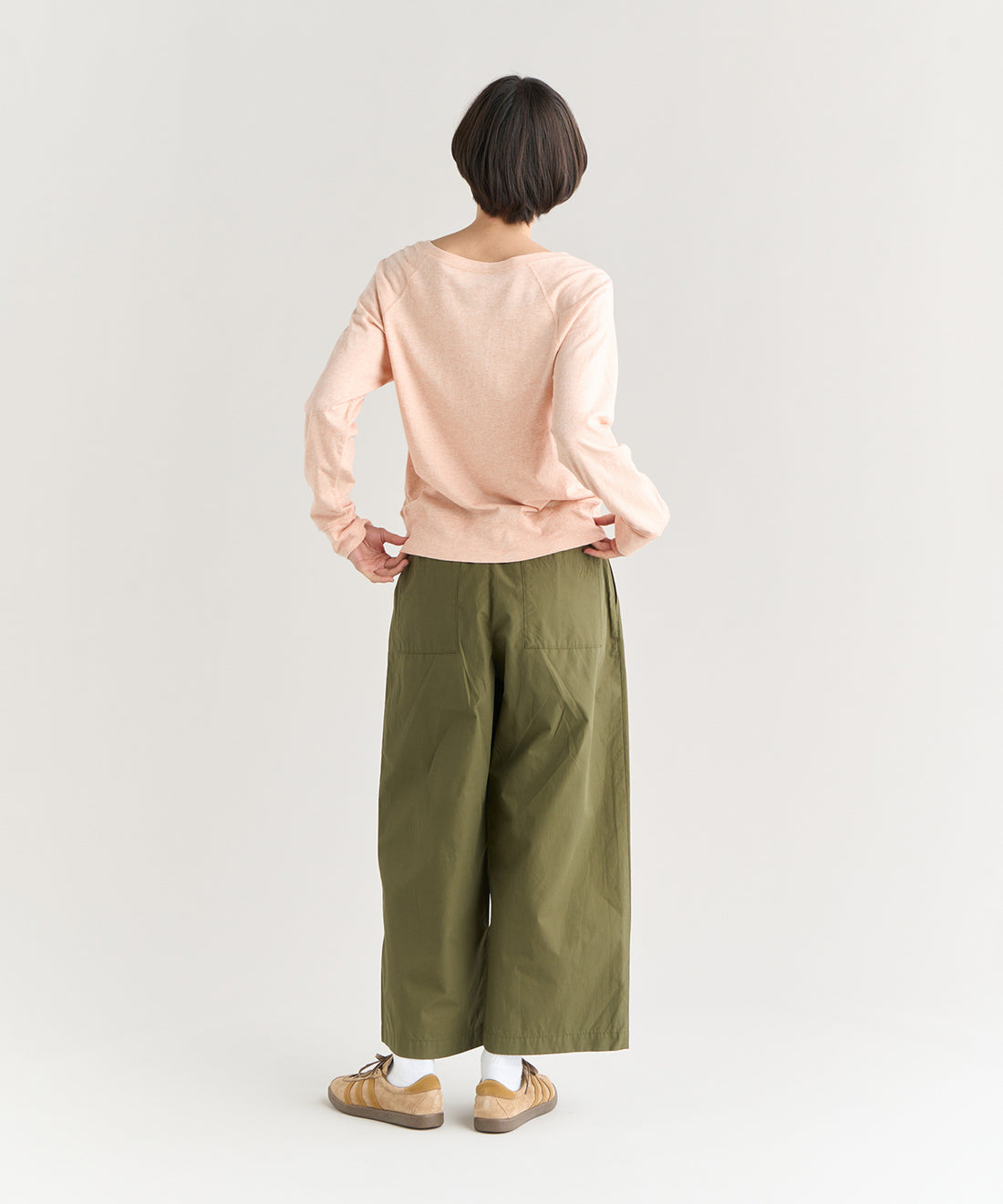 ナイロンコットンポプリン ワイドパンツ（ウィメンズ）