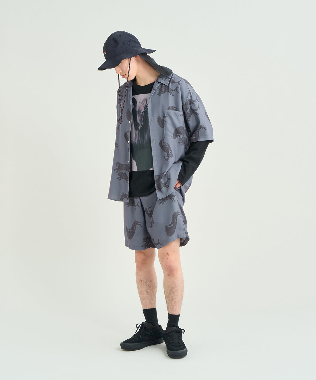 着用モデル：メンズ 180cm ／ 着用サイズ：L