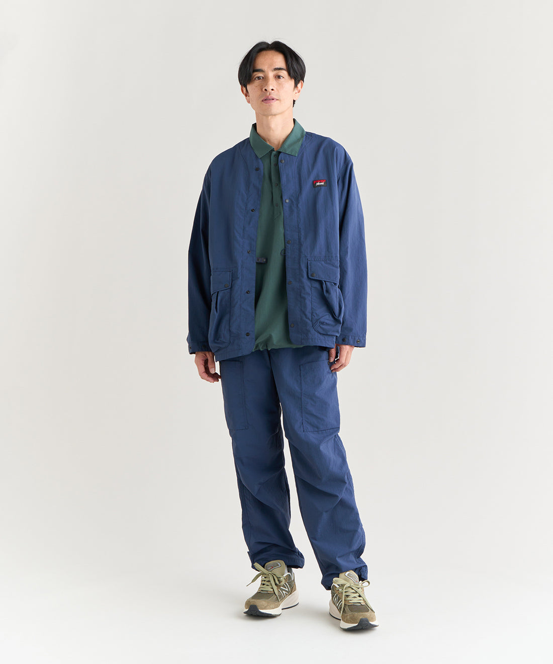 ナイロンタッサー ノーカラージャケット