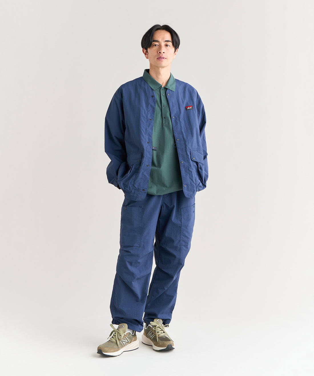 ナイロンタッサー ノーカラージャケット