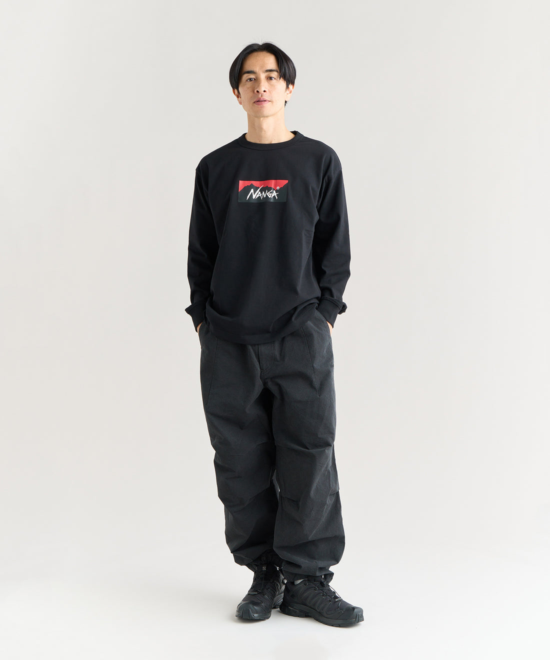 エコハイブリッド ボックスロゴ ロングスリーブTシャツ