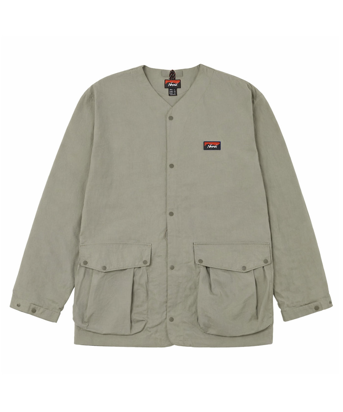 ナイロンタッサー ノーカラージャケット